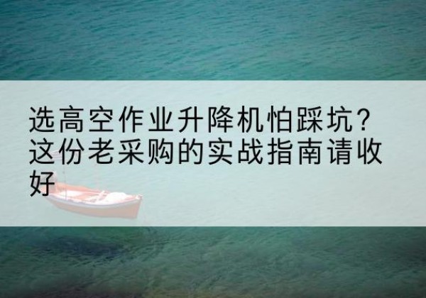 环县高空作业升降机厂家推荐-选高空作业升降机怕踩坑？这份老采购的实战指南请收好